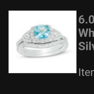 Zales silver engagement ring